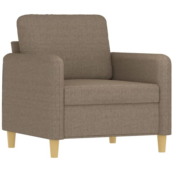 vidaXL Fotelj s stolčkom za noge taupe 60 cm blago