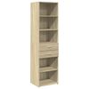 vidaXL Visoka omara sonoma hrast 50x42,5x185 cm inženirski les