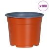 vidaXL Cvečni lonec 100 pcs Terakota &Oslash; 15 x 12.5 cm Plastika