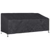 vidaXL Pokrov za vrtno klop Črna 220 x 100 x 89 cm 210D Oxford tkanina