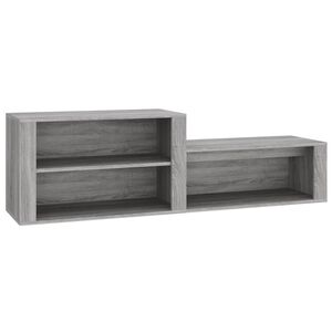 vidaXL Omarica za čevlje siva sonoma 150x35x45 cm inženirski les