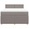 vidaXL Box spring postelja z vzmetnico taupe 140x190 cm blago