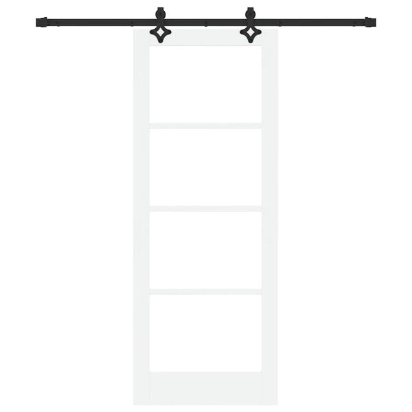 vidaXL Drsna vrata ORKDAL Bela in črna 78 x 202 cm