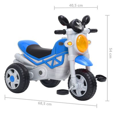 vidaXL Otroški tricikel moder