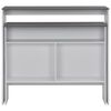 vidaXL Barska miza z 2 površinama bela in siva 130x40x120 cm
