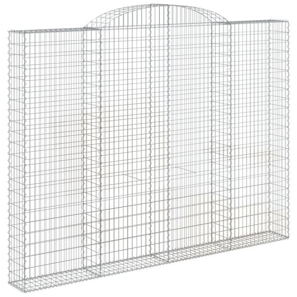vidaXL Obokane gabion ko&scaron;are 7 kosa 300x30x220/240 cm pocinkano železo