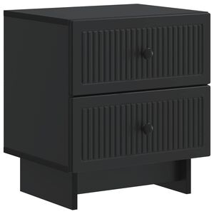 vidaXL Nočna omarica Črna 43 x 34,5 x 47,5 cm Inženirski les