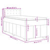 vidaXL Box spring postelja z vzmetnico temno siva 80x200 cm blago