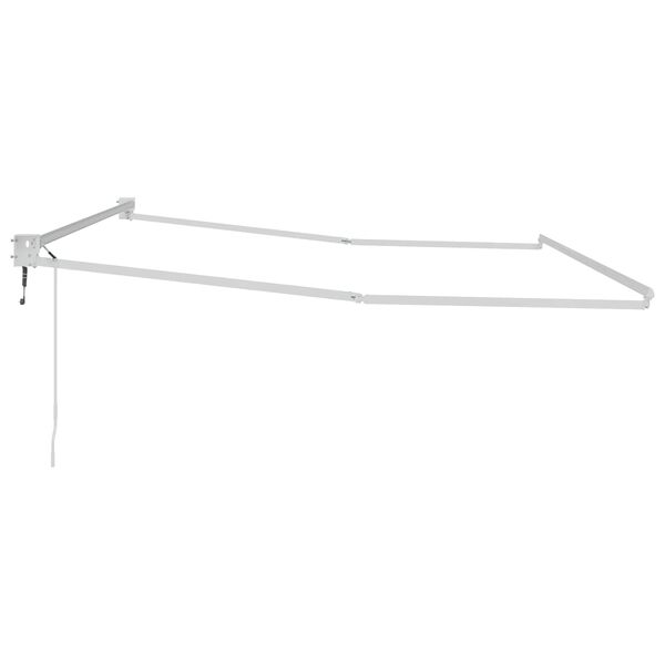 vidaXL Električni zložljivi okvir tende Bela 4 x 2 m Aluminij