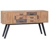 vidaXL Stranska omarica 110x30x75 cm iz trdne tikovine