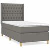 vidaXL Box spring postelja z vzmetnico temno siva 90x200 cm blago