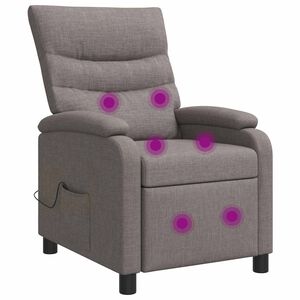 vidaXL Masirni ležalnik Taupe Blago