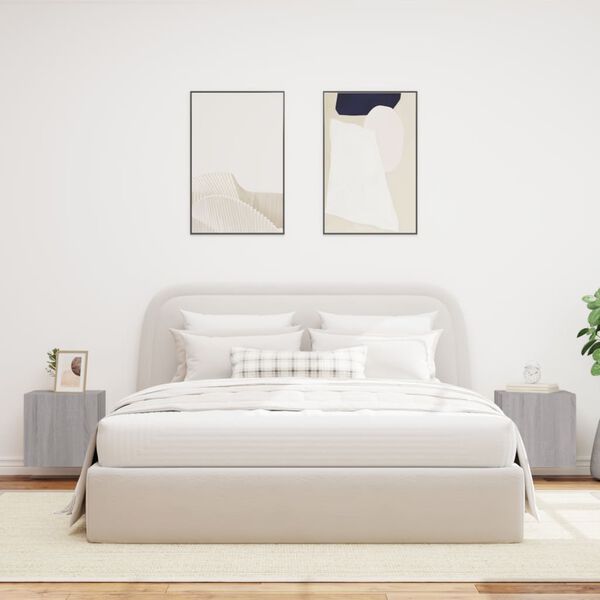 vidaXL Stenske TV omarice z LED 2 kosa siva sonoma 40,5x35x40 cm