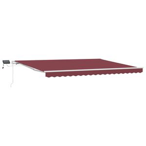 vidaXL Ročno zložljiva tenda z LED bordo 450x300 cm