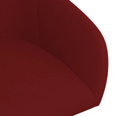vidaXL Vrtljiv jedilni stol 2 kosa vinsko rdeč žamet