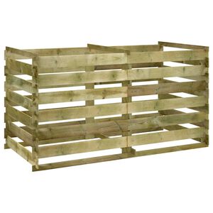 vidaXL Lesen kompostnik impregnirana borovina 180x90x90 cm