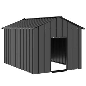vidaXL Pasja hi&scaron;a s streho 113x153x101 cm Pocinkano jeklo