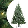 vidaXL Umetno Zložljivo Božično Drevo Zelena 180 cm PVC in kovina