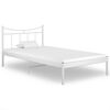 vidaXL Posteljni okvir bel kovinski 100x200 cm