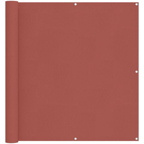 vidaXL Balconska mreža Terakota 110 x 700 cm Oxford tkanina