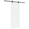 vidaXL Drsna vrata ORKDAL 93 x 232 cm Inženirski les Bela in črna