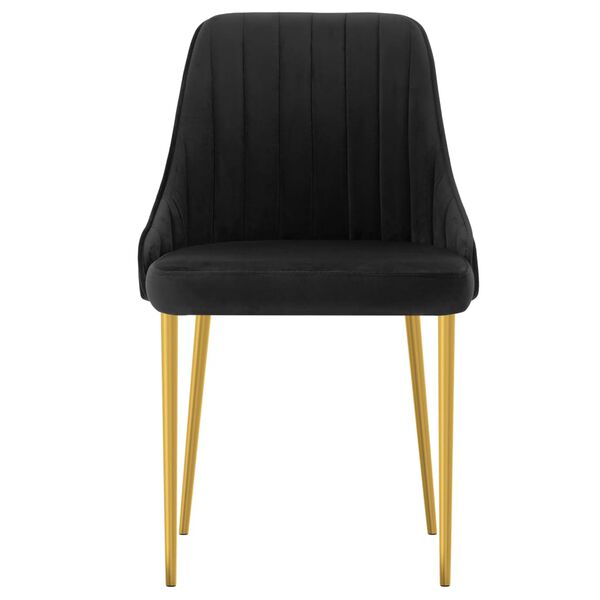 vidaXL Jedilni stoli 2 kosa črn žamet