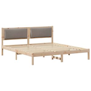 vidaXL Konstrukcija postelje Taupe 180 x 200 cm Masivno borovo les