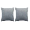 vidaXL Komplet blazin 2 kosa blago 45x45 cm sive barve