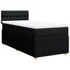 vidaXL Box spring postelja z vzmetnico črna 100x200 cm blago