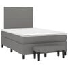 vidaXL Box spring postelja z vzmetnico temno rjava 120x190 cm blago
