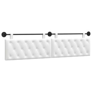 vidaXL Viseče vzglavje postelje Bela Blago