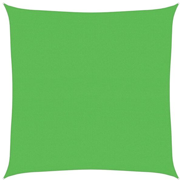 vidaXL Senčno jadro 160 g/m² svetlo zeleno 4x4 m HDPE