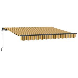 vidaXL Vlečna tenda Rumena in Siva 250 x 200 cm blago