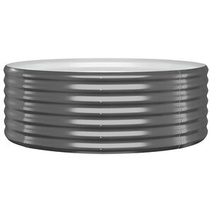 vidaXL Visoka greda iz cinkanega jekla 100x100x36 cm antracit