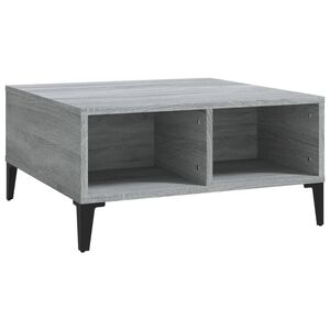 vidaXL Klubska mizica siva sonoma 60x60x30 cm iverna plo&scaron;ča