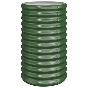 vidaXL Visoka greda iz cinkanega jekla 40x40x68 cm zelena