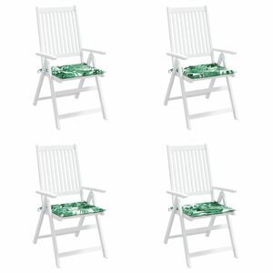 vidaXL Blazine za stole 4 pcs Vzorec lista 50 x 50 x 4 cm