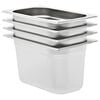 vidaXL Gastronomske posode 4 kosi GN 1/4 150 mm nerjaveče jeklo