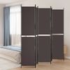 vidaXL Paravan 5-delni rjav 250x220 cm blago