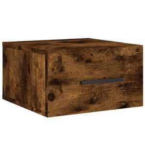 vidaXL Stenska nočna omarica dimljeni hrast 35x35x20 cm