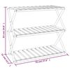 vidaXL Zložljiva polica 3-nadstropna rjava 70x31x63 cm trdna akacija