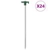 vidaXL Klini za &scaron;otor 24 kosov 25 cm 7 mm pocinkano jeklo in PP