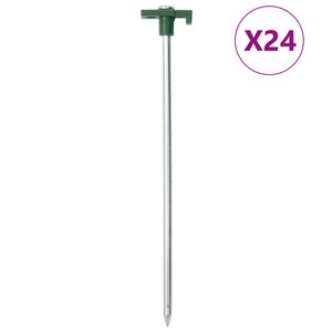 vidaXL Klini za &scaron;otor 24 kosov 25 cm 7 mm pocinkano jeklo in PP
