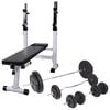 vidaXL Vadbena klop s kompletom uteži in stojalom 90 kg