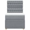 vidaXL Box spring postelja z vzmetnico svetlo siv 100x200 cm blago