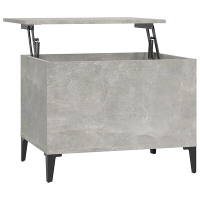 vidaXL Klubska mizica betonsko siva 60x44,5x45 cm inženirski les