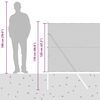 vidaXL Ogrodje s stebri Siva 1.2 x 100 m Jeklo s PVC premazom