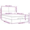 vidaXL Otomanski posteljni okvir z vzmetnico moder 140x200 cm blago