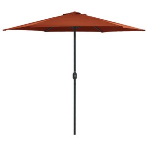 vidaXL Zunanji senčnik z aluminijastim drogom 270x246 cm terakota