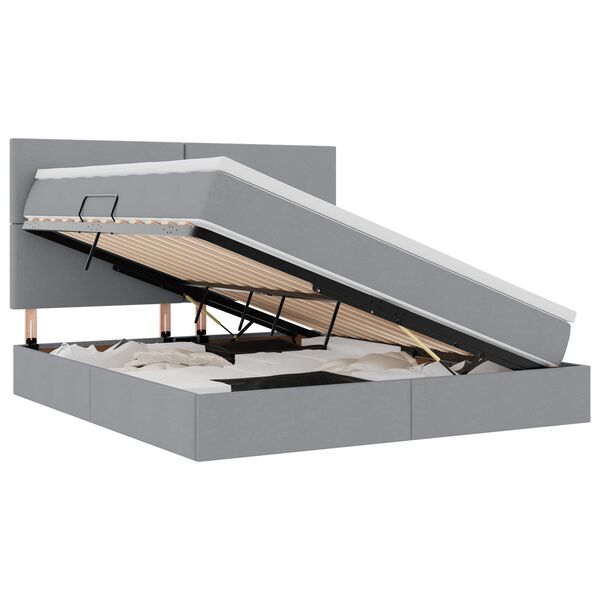 vidaXL Postelja z dodatnim prostorom za shranjevanje in vzmetnico